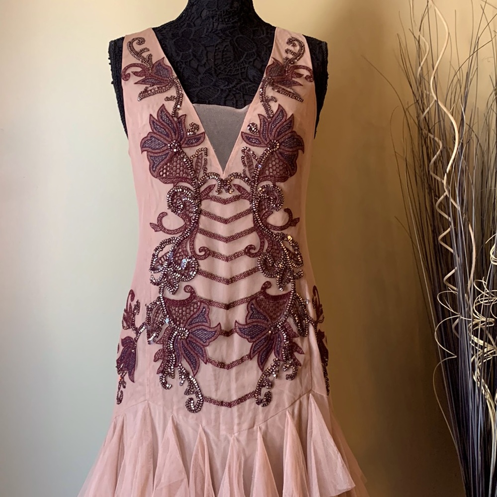 Bcbg Max Azria Maxi Tulle sequined dress